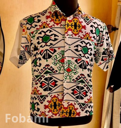 Tribal-Inspired Short-Sleeve Shirt